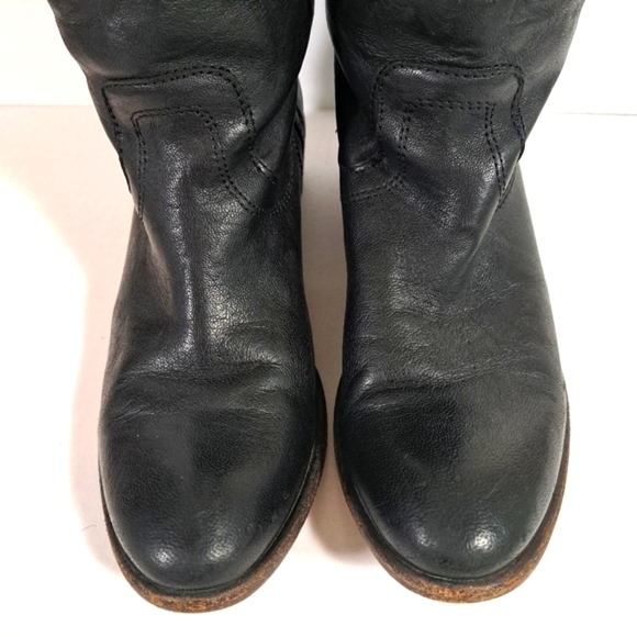 Frye 77207 Carson Tab Tall Western Boots Black SZ 6B - Picture 3 of 15